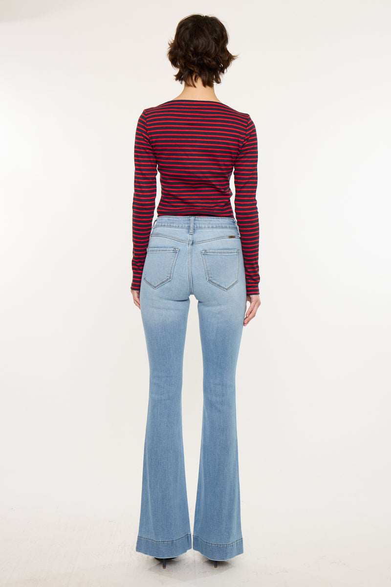 Roxanne High Rise Flare Jeans - Official Kancan USA