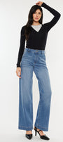Bertha High Rise Trouser Wide Leg Jeans - Official Kancan USA