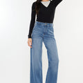 Bertha High Rise Trouser Wide Leg Jeans - Official Kancan USA