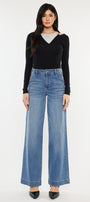 Bertha High Rise Trouser Wide Leg Jeans - Official Kancan USA