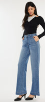 Bertha High Rise Trouser Wide Leg Jeans - Official Kancan USA