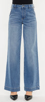 Bertha High Rise Trouser Wide Leg Jeans - Official Kancan USA