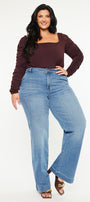 Martha  High Rise Trouser Wide Leg Jeans (Plus Size) - Official Kancan USA