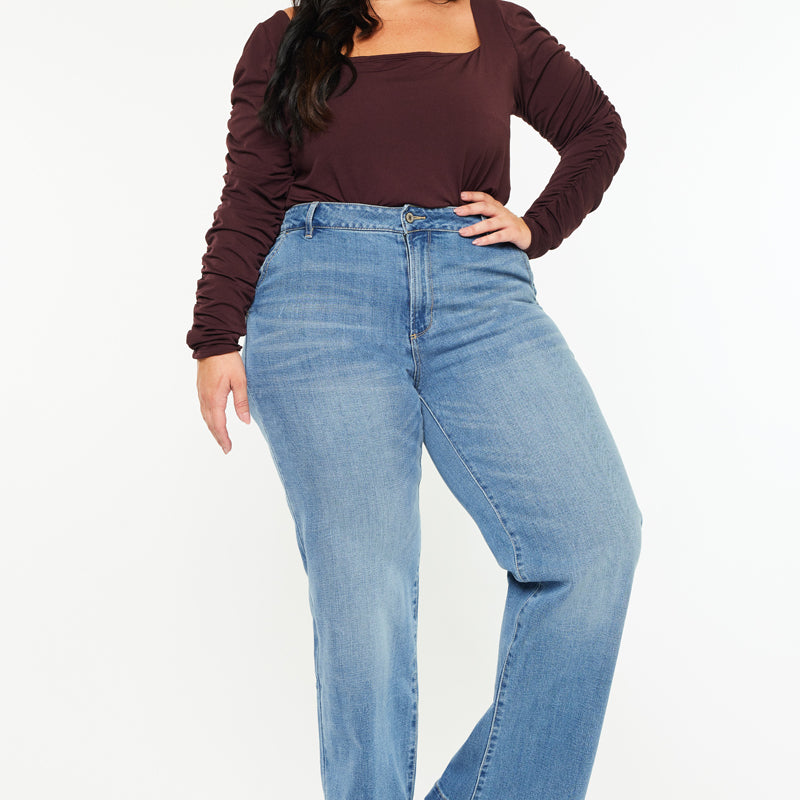 Martha  High Rise Trouser Wide Leg Jeans (Plus Size) - Official Kancan USA