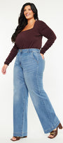 Martha  High Rise Trouser Wide Leg Jeans (Plus Size) - Official Kancan USA