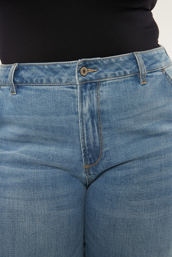 Martha  High Rise Trouser Wide Leg Jeans - Official Kancan USA