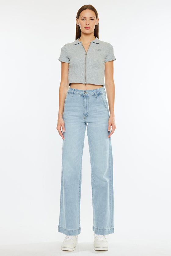Celine Ultra High Rise Wide Leg Jeans - Official Kancan USA