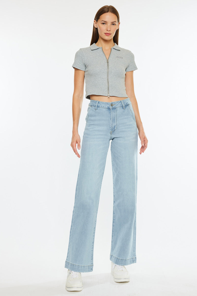 Celine Ultra High Rise Wide Leg Jeans - Official Kancan USA