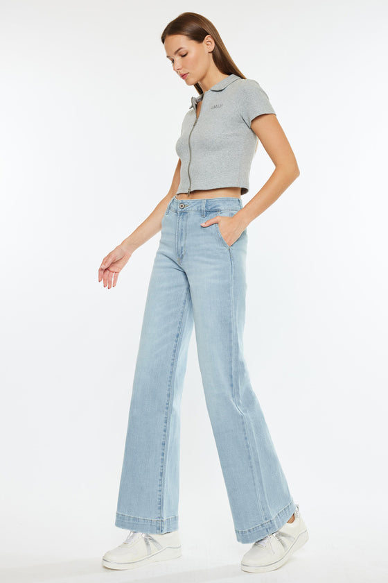 Celine Ultra High Rise Wide Leg Jeans - Official Kancan USA