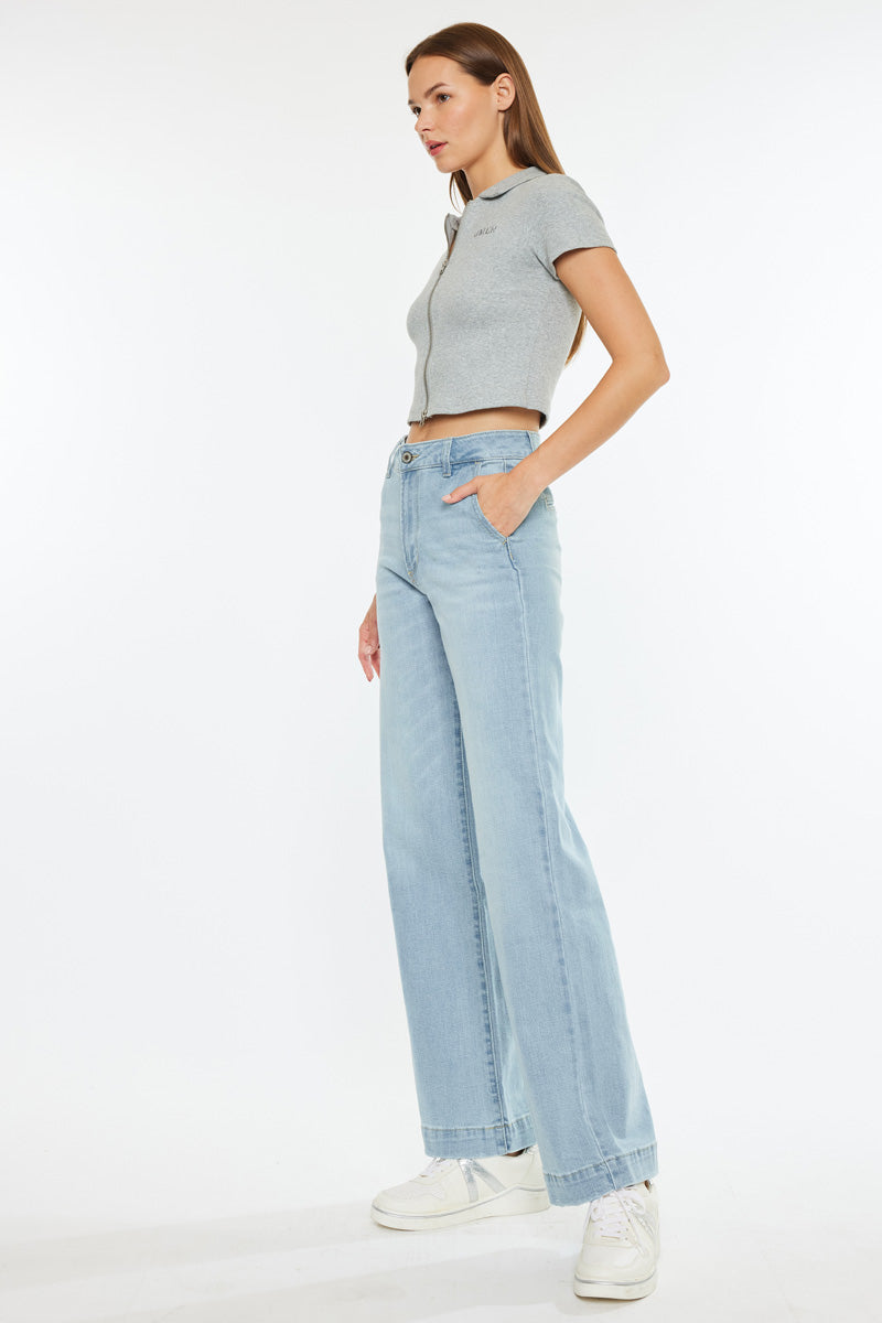 Celine Ultra High Rise Wide Leg Jeans – Kancan USA