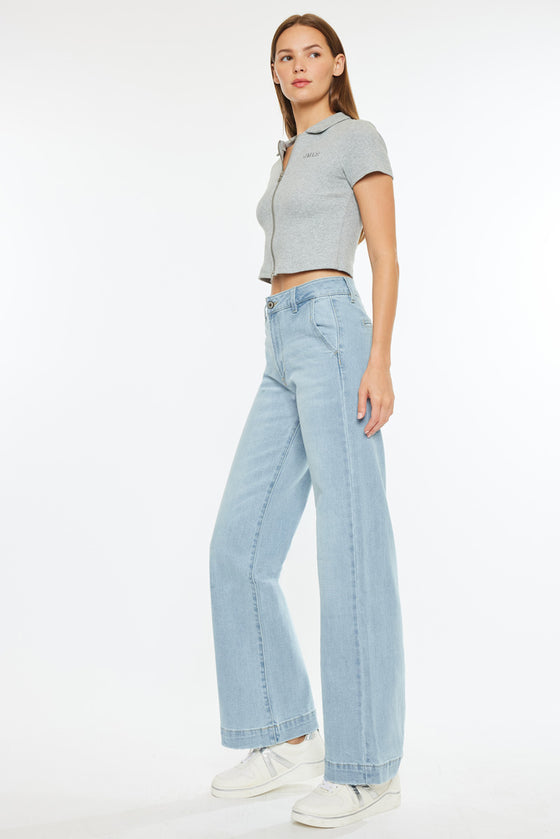 Celine Ultra High Rise Wide Leg Jeans - Official Kancan USA