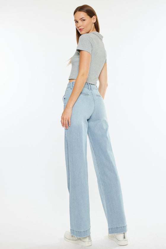 Celine Ultra High Rise Wide Leg Jeans - Official Kancan USA