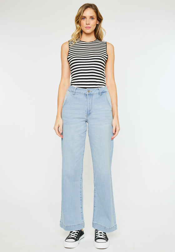 Celine Ultra High Rise Wide Leg Jeans - Official Kancan USA