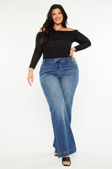  Jewel High Rise Slim Crop Straight Jeans (Plus Size) - Official Kancan USA