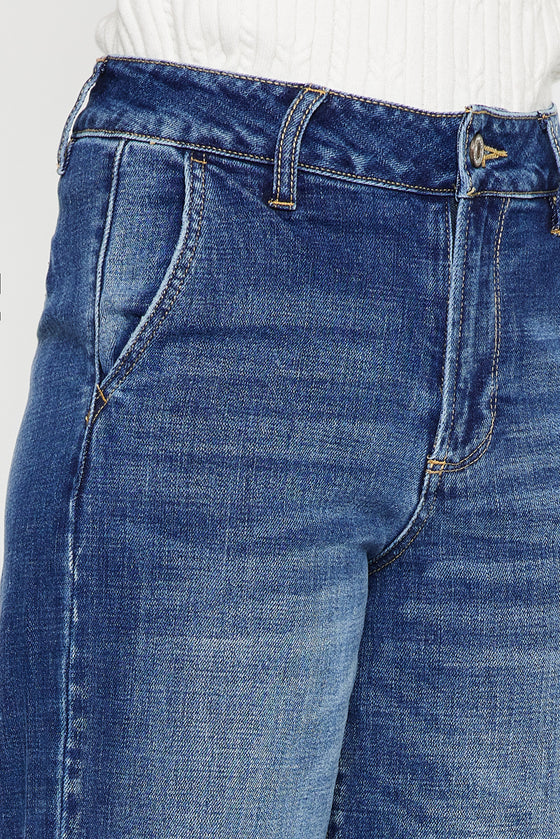 Celine Ultra High Rise Wide Leg Jeans - Official Kancan USA