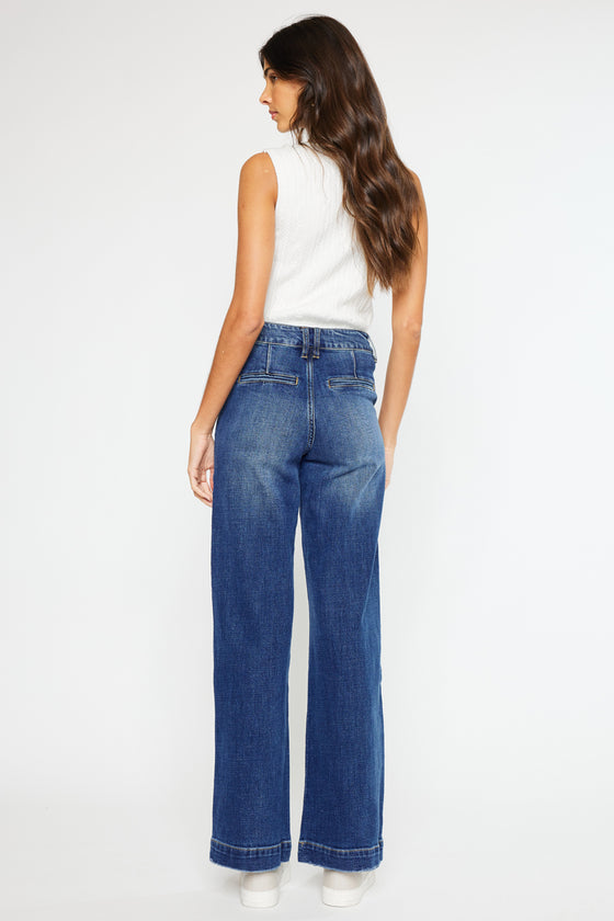 Celine Ultra High Rise Wide Leg Jeans - Official Kancan USA