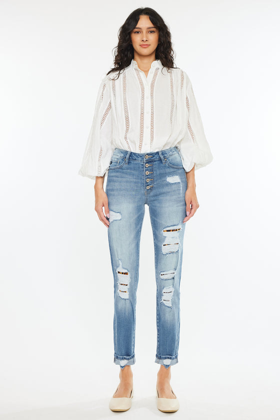 Leona High Rise Ankle Skinny Jeans - Official Kancan USA