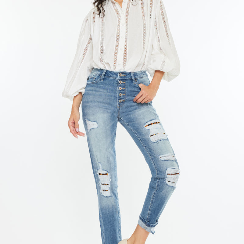 Leona High Rise Ankle Skinny Jeans - Official Kancan USA