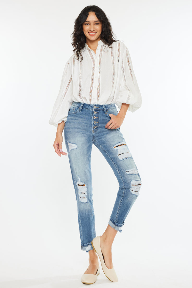 Leona High Rise Ankle Skinny Jeans - Official Kancan USA