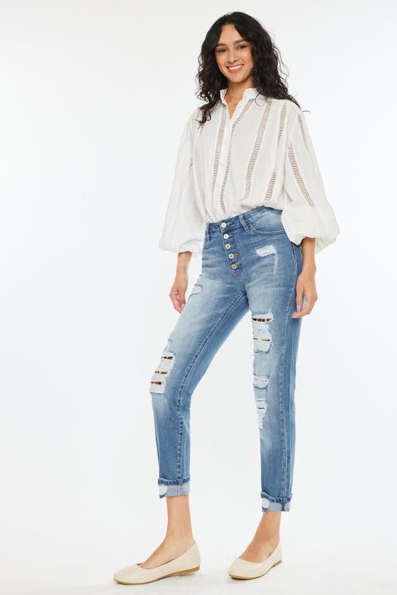 Leona High Rise Ankle Skinny Jeans - Official Kancan USA