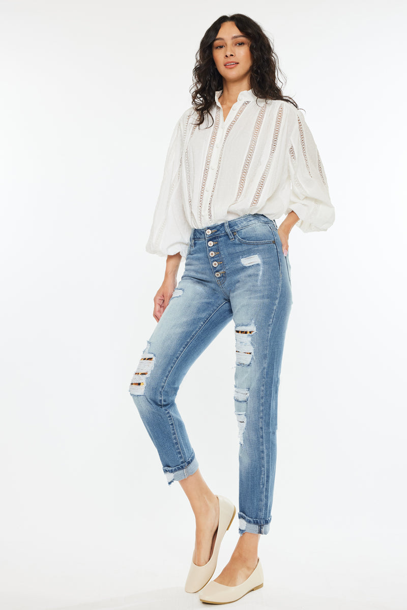 Leona High Rise Ankle Skinny Jeans - Official Kancan USA