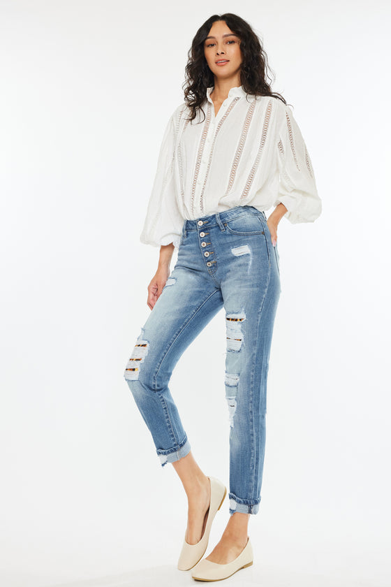 Leona High Rise Ankle Skinny Jeans - Official Kancan USA