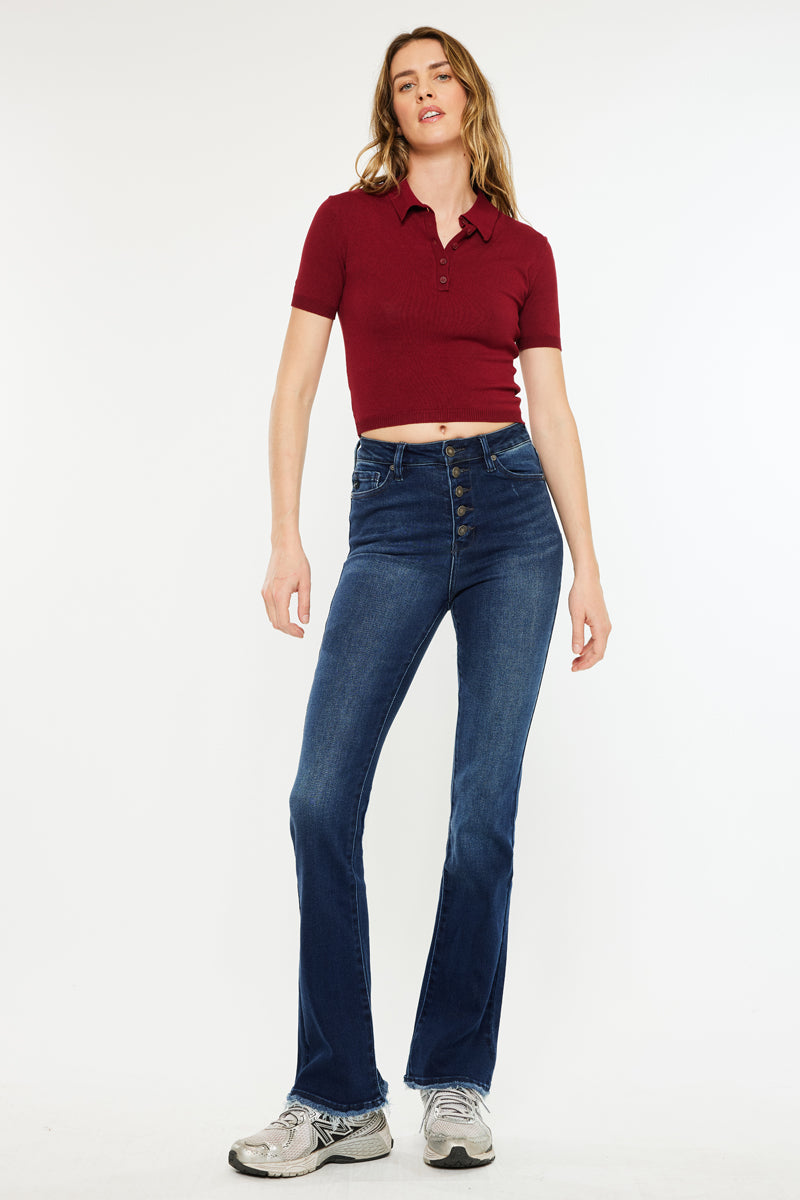 Rainn Ultra High Rise Flare Jeans - Official Kancan USA