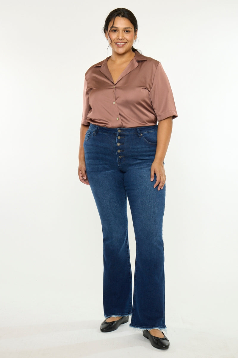 Yvette High Rise Flare (Plus Size) - Official Kancan USA