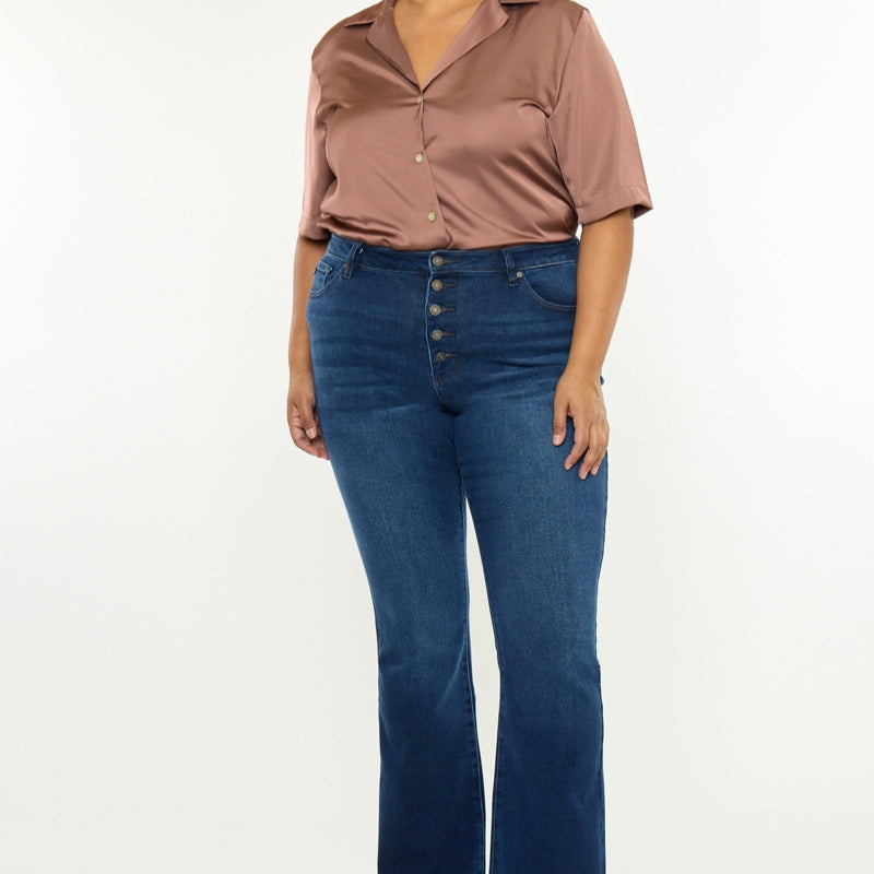 Yvette High Rise Flare (Plus Size) - Official Kancan USA