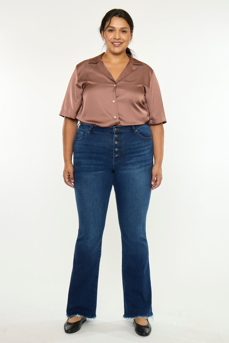 Yvette High Rise Flare (Plus Size) - Official Kancan USA