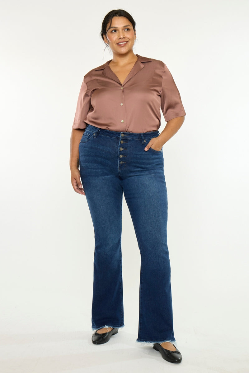 Yvette High Rise Flare (Plus Size) - Official Kancan USA