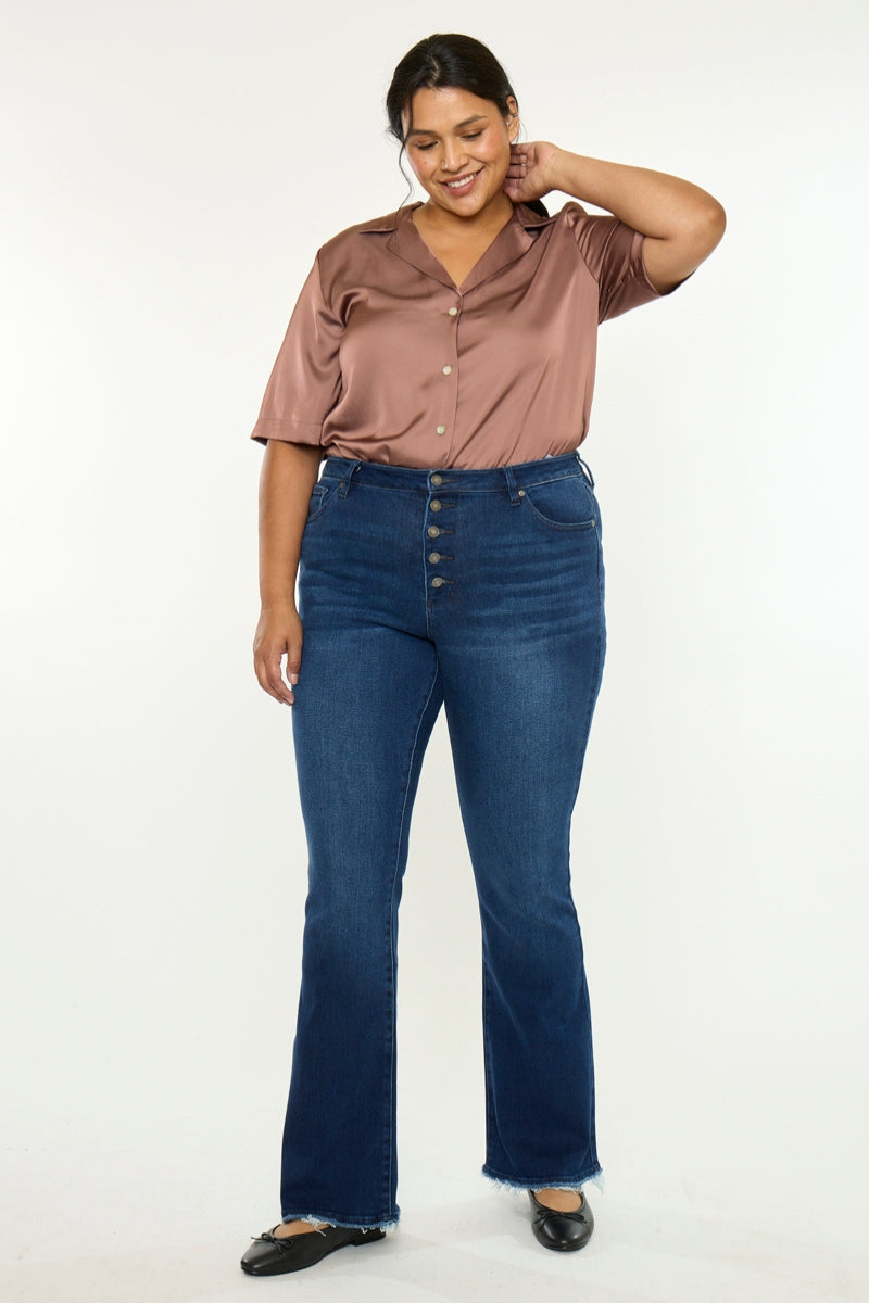 Yvette High Rise Flare (Plus Size) - Official Kancan USA