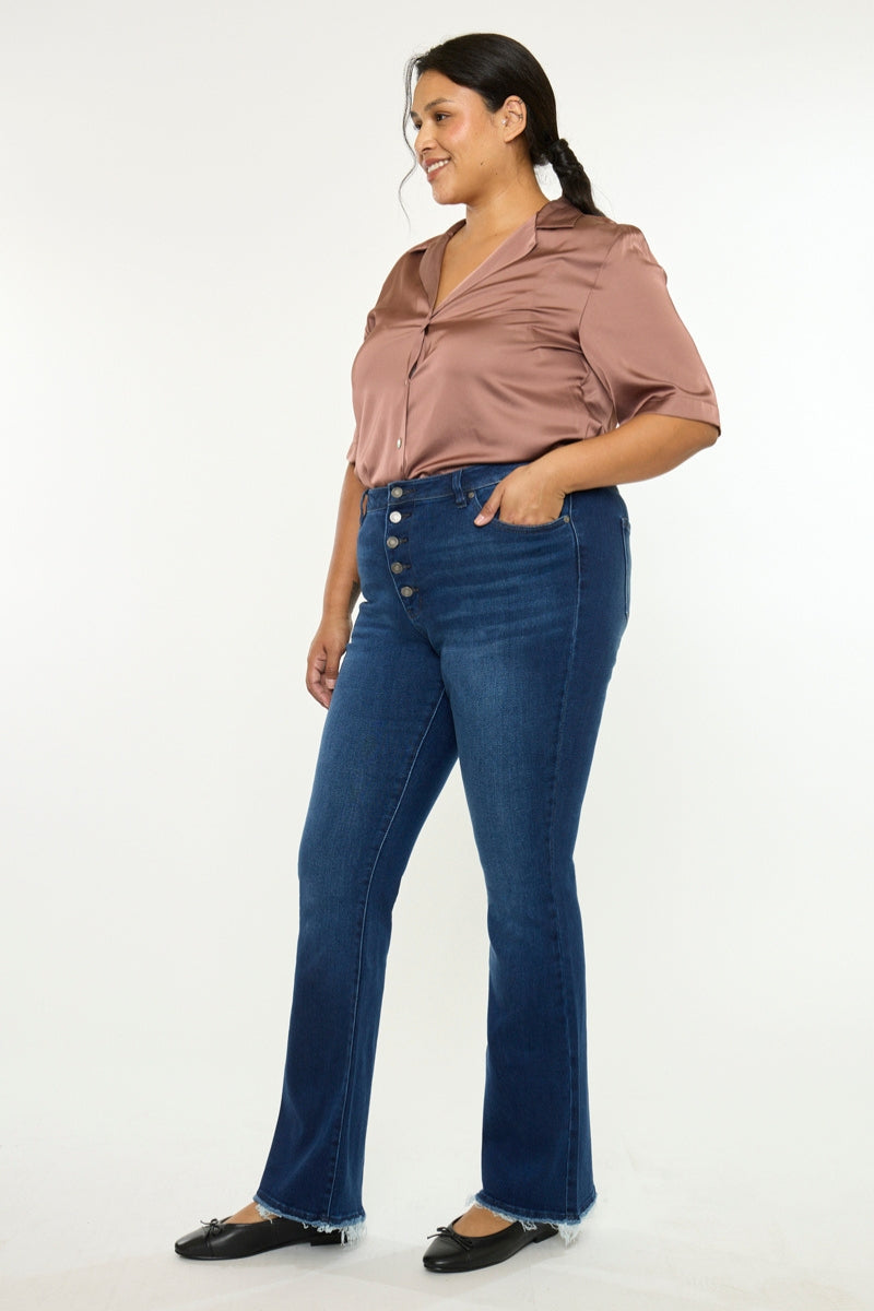 Yvette High Rise Flare (Plus Size) - Official Kancan USA