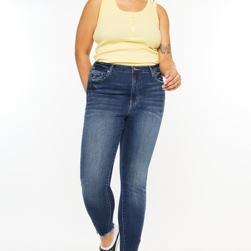 Griffin Ultra High Rise Ankle Skinny Jeans (Plus Size) - Official Kancan USA