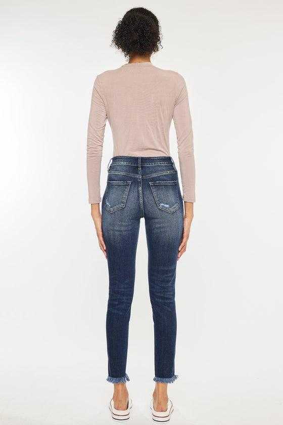 Kancan Layna Ultra High Rise Ankle Skinny Jeans Dark Grey 25