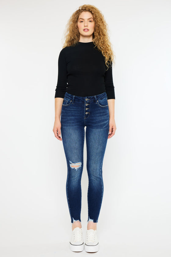 Milo High Rise Ankle Skinny Jeans - Curvy - Official Kancan USA