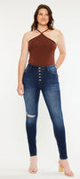 Wesley High Rise Super Skinny Jeans - Curvy - Official Kancan USA