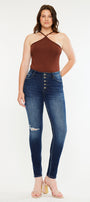Wesley High Rise Super Skinny Jeans - Curvy - Official Kancan USA