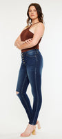 Wesley High Rise Super Skinny Jeans - Curvy - Official Kancan USA