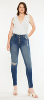 Wesley High Rise Super Skinny Jeans - Curvy - Official Kancan USA