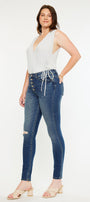 Wesley High Rise Super Skinny Jeans - Curvy - Official Kancan USA