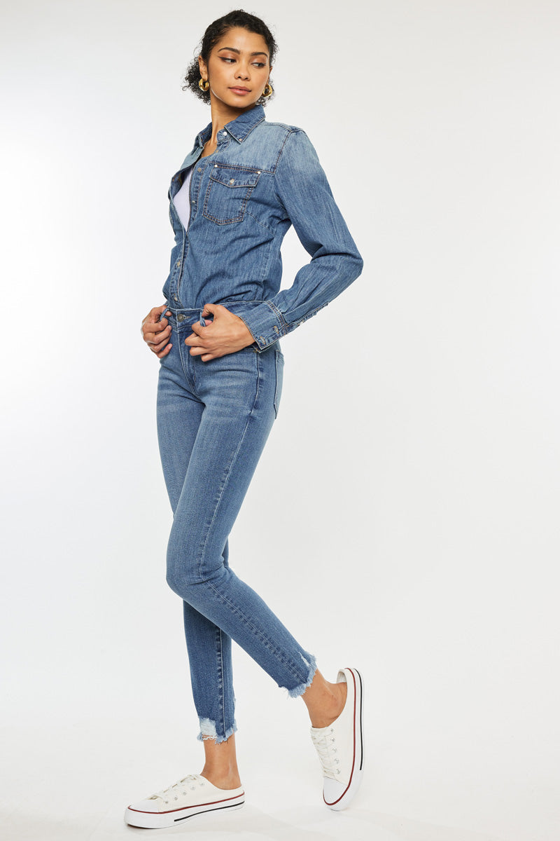 Lucia High Rise Ankle Skinny Jeans - Official Kancan USA