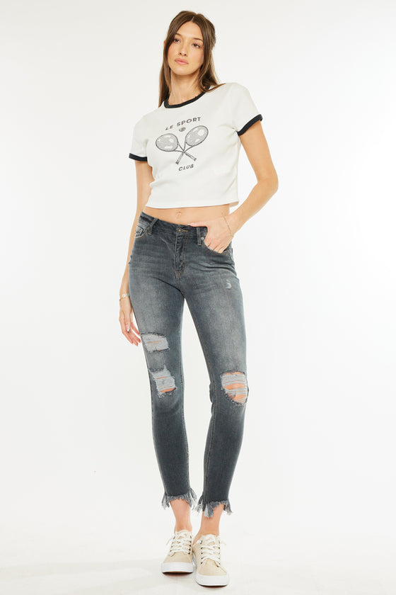 Lourdes High Rise Ankle Skinny Jeans - Official Kancan USA