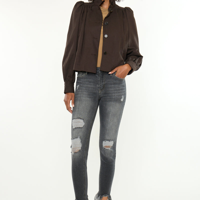 Lourdes High Rise Ankle Skinny - Official Kancan USA