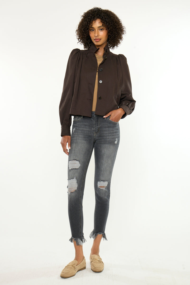 Lourdes High Rise Ankle Skinny - Official Kancan USA