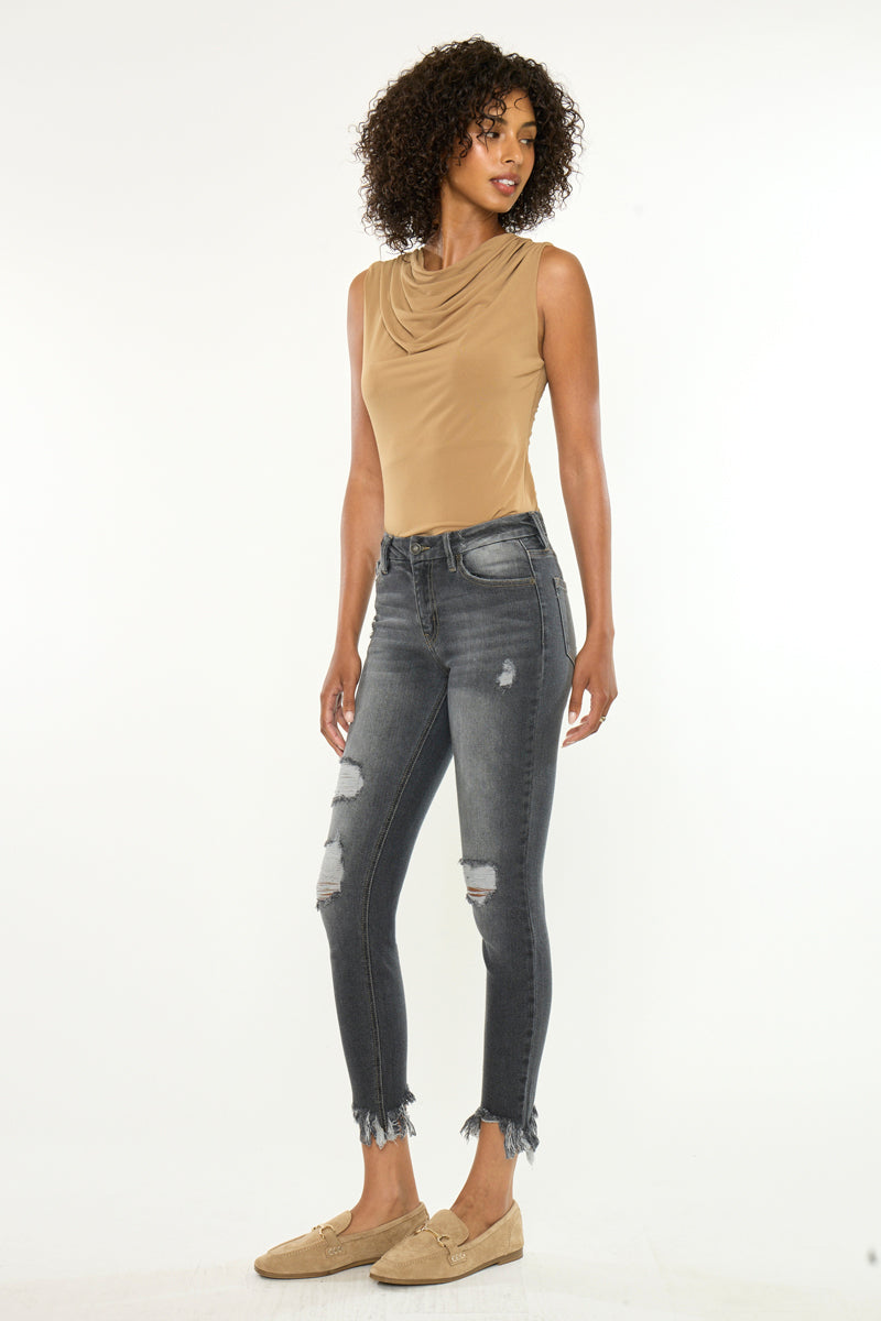 Lourdes High Rise Ankle Skinny - Official Kancan USA