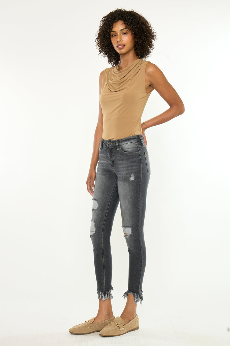 Lourdes High Rise Ankle Skinny - Official Kancan USA