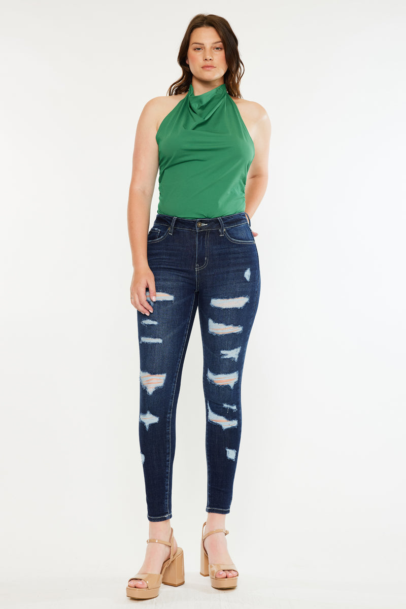 Monroe High Rise Super Skinny Jeans - Curvy - Official Kancan USA