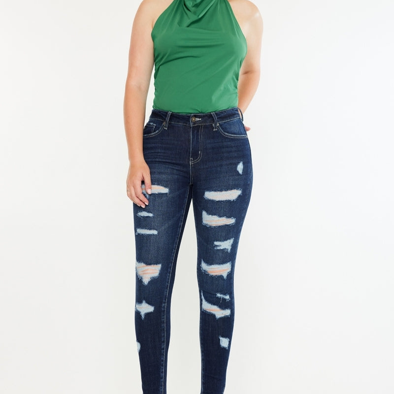 Monroe High Rise Super Skinny Jeans - Curvy - Official Kancan USA