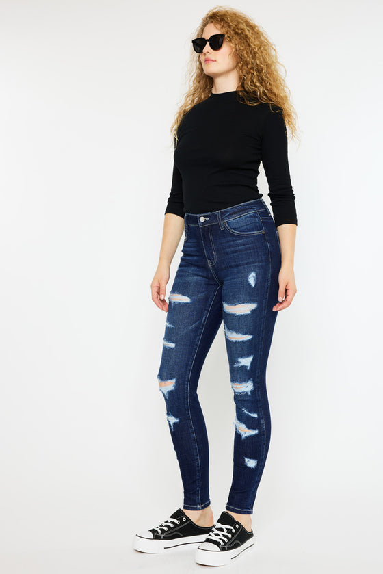 Monroe High Rise Super Skinny Jeans - Curvy - Official Kancan USA